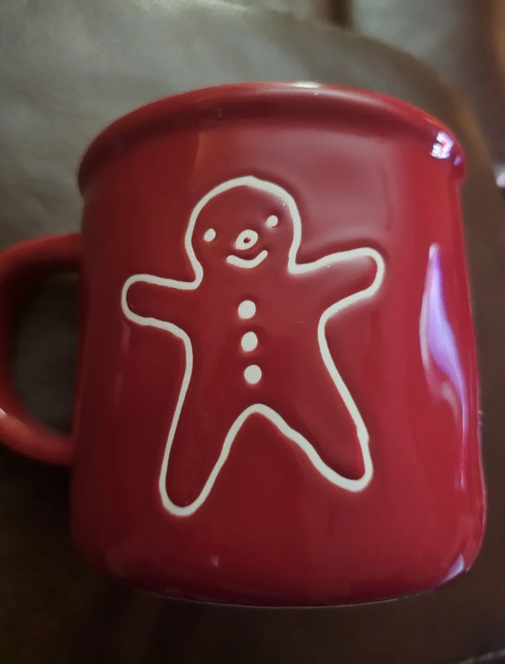 Rae Dunn Hot Cocoa/Gingerbread Man Mug ~ Double Sided